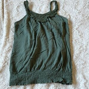D'Closet Crochet Polka Dot Swing Tank Top Size S